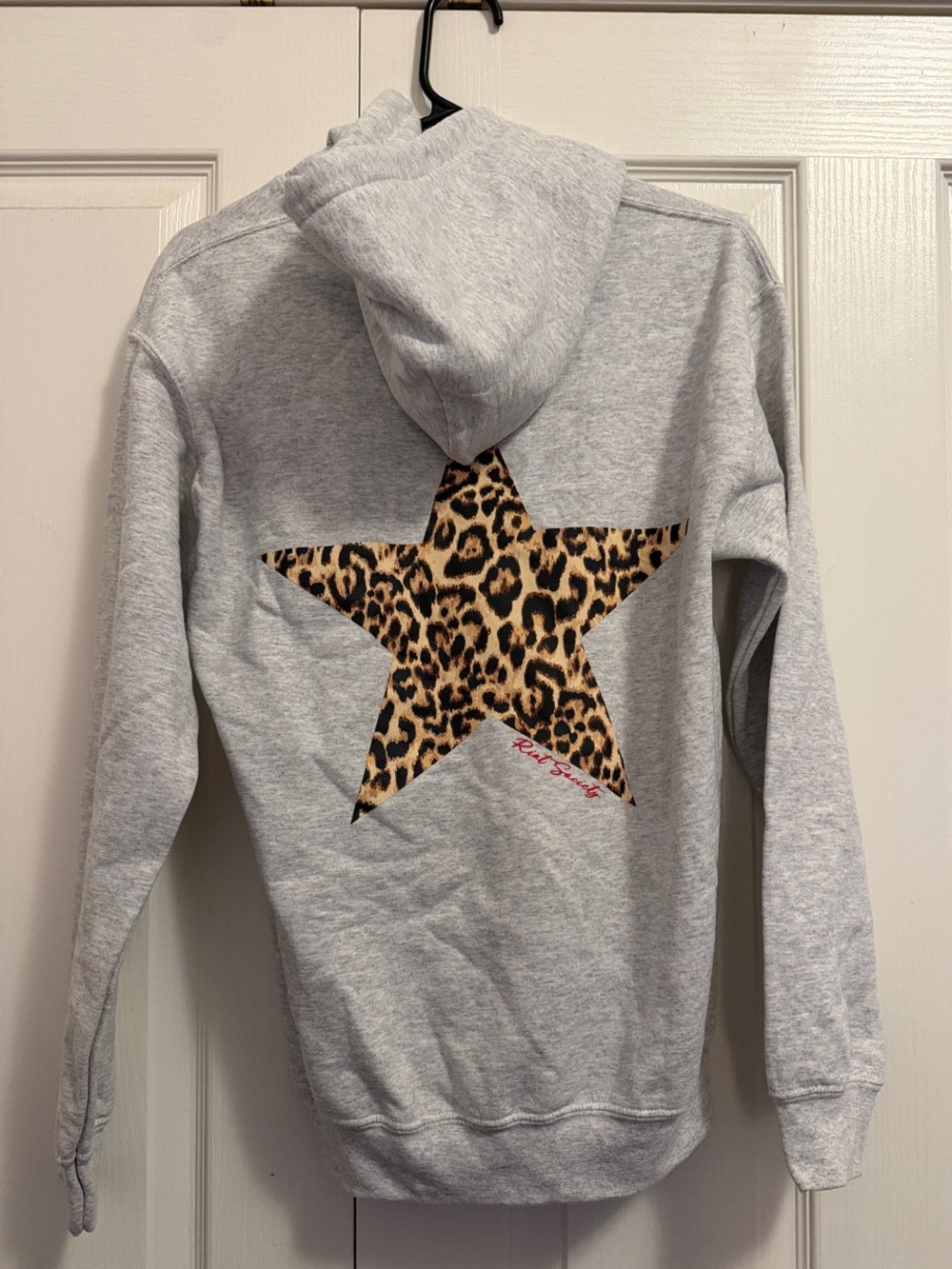 Brand New Riot Society Leopard Star Gray Hoodie